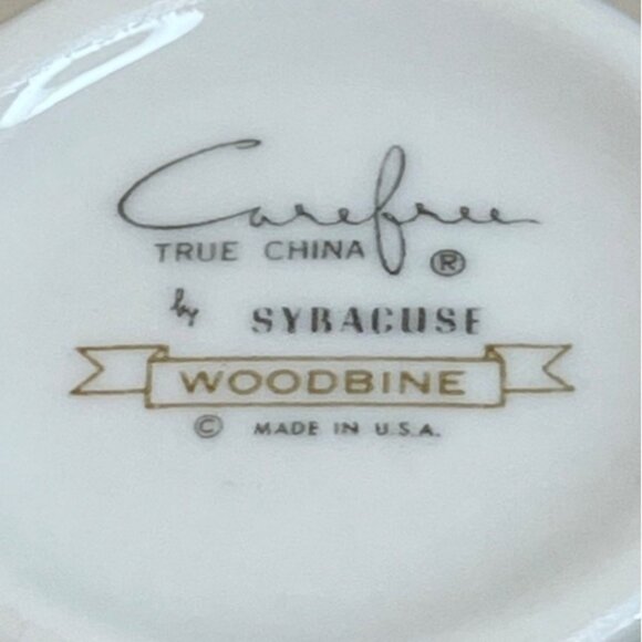 Syracuse Carefree True China Woodbine Covered Sugar & Creamer Set - Picture 7 of 9
